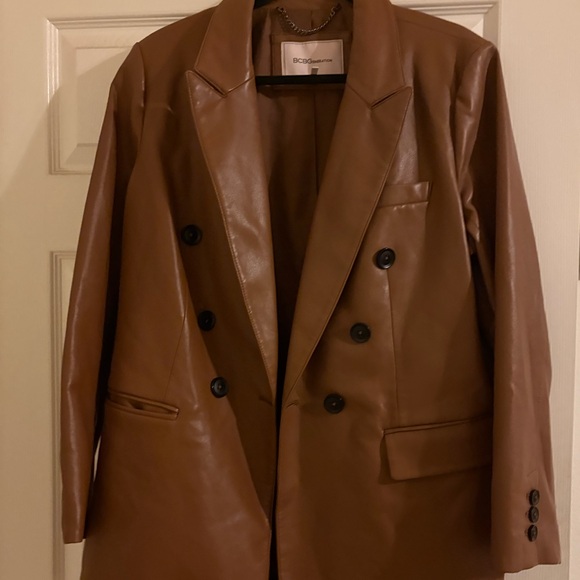 BCBGeneration Brown Leather Jacket - Picture 3 of 8